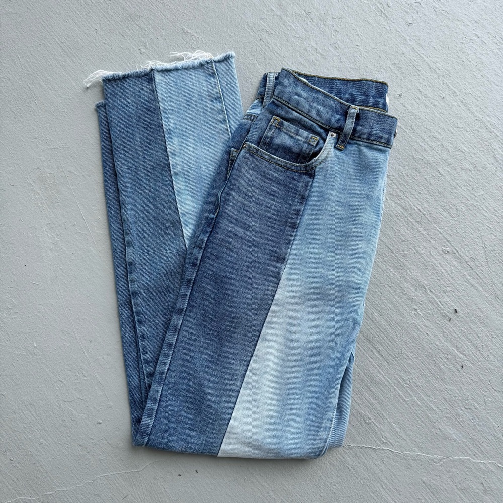 PacSun High Rise Patchwork Blue Jeans Size 25 - Picture 6 of 6